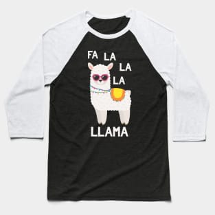 Fa La La La Llama - Funny Ugly Christmas Sweater Llama Baseball T-Shirt